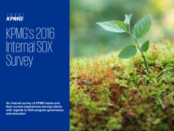 KPMG’s 2016 Internal SOX Survey