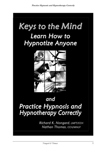 Practice Hypnosis And Hypnotherapy Correctly