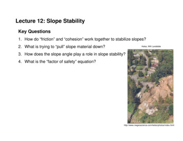 Lecture 12: Slope Stability