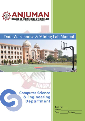 Data Warehouse & Mining Lab Manual - WordPress 