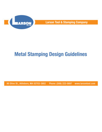 Metal Stamping Design Guidelines - Larson Tool