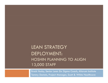 LEAN STRATEGY DEPLOYMENT - IISE