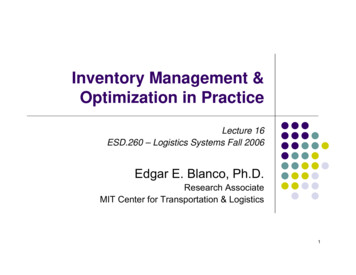 Inventory Management & Optimization In Practice