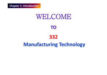 332 Manufacturing Technology - Kau