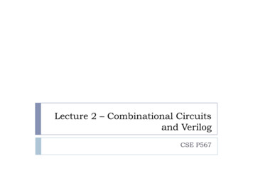 Lecture 2 – Combinational Circuits And Verilog