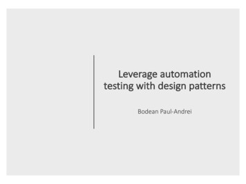 Leverage Automation Testing With Design Patterns