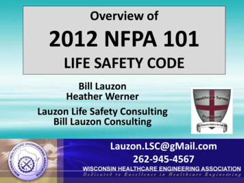 Overview Of 2012 NFPA 101 - WHEA