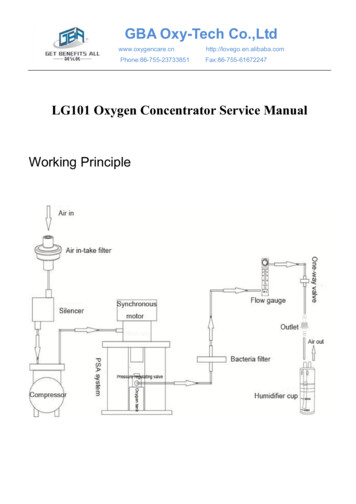 LG101 Oxygen Concentrator Service Manual Working Principle