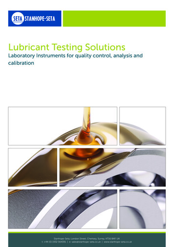 Lubricant Testing Solutions - Claralab AB