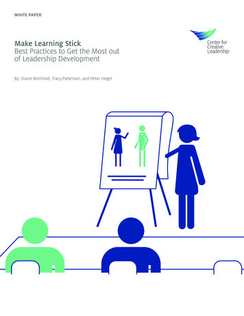 Make Learning Stick Best Practices To Get The Most Out Of .