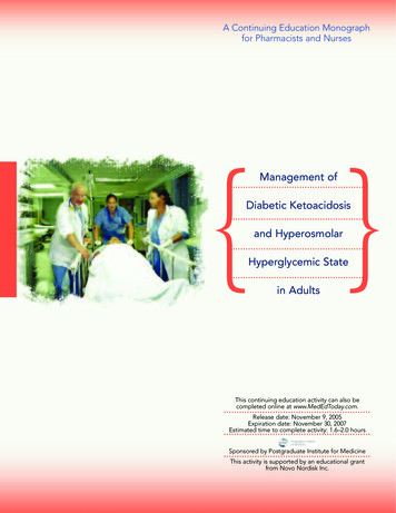 Management Of Diabetic Ketoacidosis And Hyperosmolar .