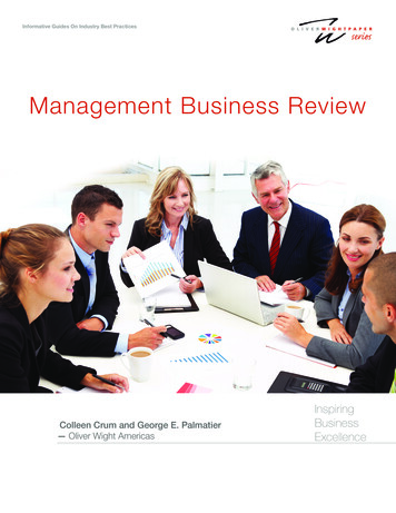 Management Business Review - George Palmatier