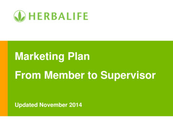Marketing Plan From Member To Supervisor