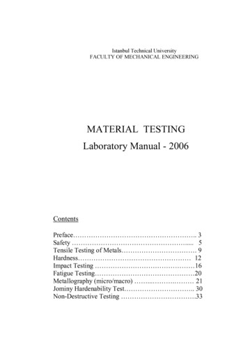 MATERIAL TESTING Laboratory Manual - 2006