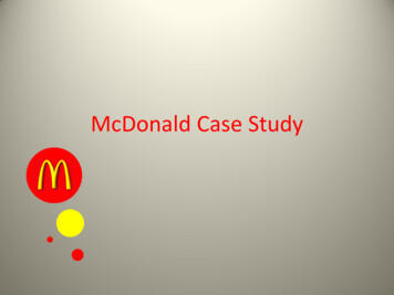 McDonald Case Study - Masaryk University