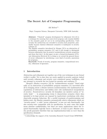 The Secret Art Of Computer Programming