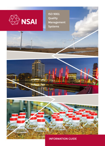 ISO 9001 Quality Management Systems - NSAI