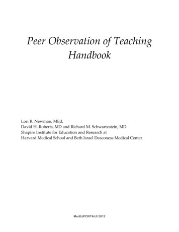 Revision Peer Observation Handbook - Harvard University