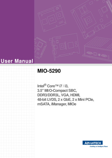 User Manual MIO-5290 - Advantech