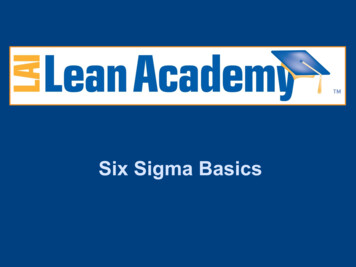Six Sigma Basics - MIT OpenCourseWare