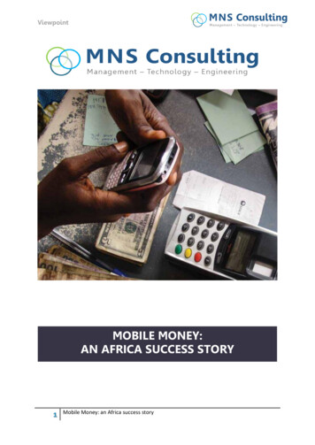 MOBILE MONEY: AN AFRICA SUCCESS STORY