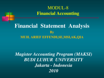 Financial Statement Analysis - Muhariefeffendi's Website