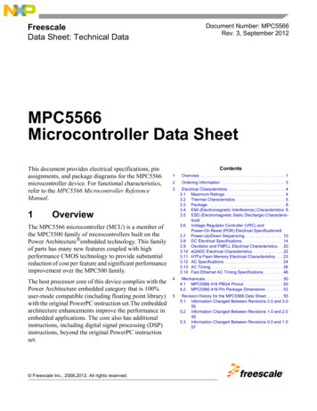 MPC5566 Microcontroller - Data Sheet - NXP