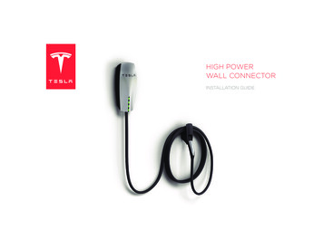 HIGH POWER WALL CONNECTOR - Tesla