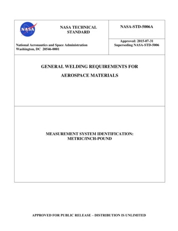 GENERAL WELDING REQUIREMENTS FOR AEROSPACE MATERIALS