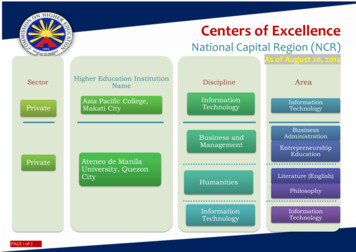 National Capital Region (NCR) - CHED