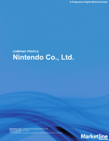 Nintendo Co., Ltd. COMPANY PROFILE
