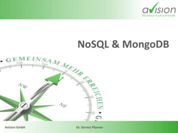 NoSQL & MongoDB - Avision