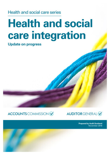 Health And Social Care Integration: Update On Progress