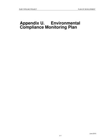 Appendix U Environmental Compliance Monitoring Pla