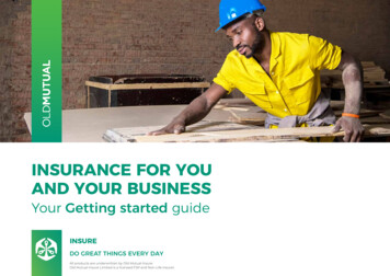 INSURANCE FOR YOU AND YOUR BUSINESS