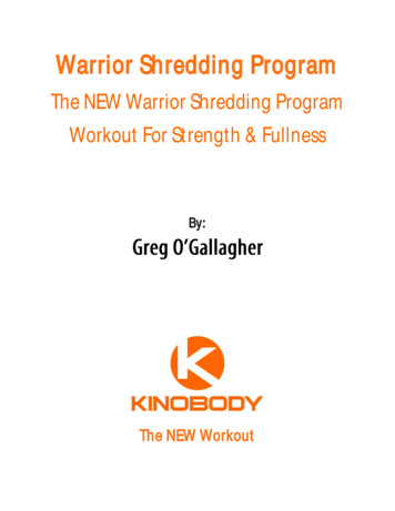 The NEW Warrior Shredding Program Workout For Strength .