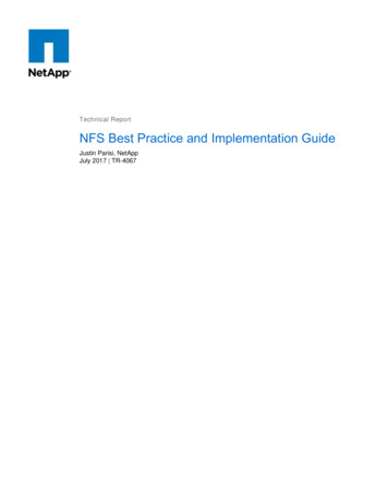 NFS Best Practice And Implementation Guide