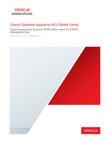 Oracle Database Appliance X6-2 Model Family