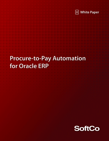 Procure-to-Pay Automation For Oracle ERP