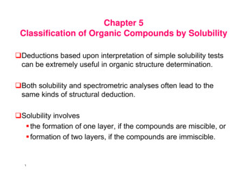 Chapter 5 Classification Of Organic Compounds By Solubility