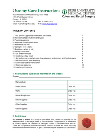 Ostomy Care Instructions - Rush