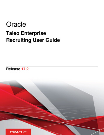 Recruiting User Guide - Oracle