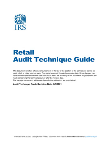 Retail Audit Technique Guide - IRS