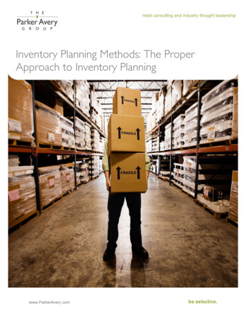 Inventory Planning Methods: The Proper Approach To .