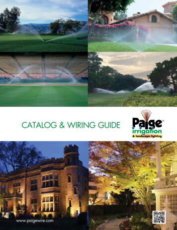 CATALOG & WIRING GUIDE Irrigation