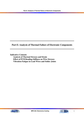 Part E: Analysis Of Thermal Failure Of Electronic Components
