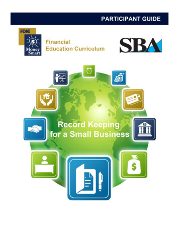 Record Keeping For A Small Business - SBA