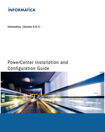 PowerCenter 9.0.1 Installation And Configuration Guide .