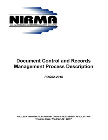 Document Control And Records Management Process Description