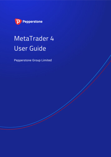 MetaTrader 4 User Guide - Pepperstone